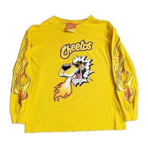 Forever 21 Men's Cheetos Flamin' Hot Chester Cheetah Yellow Long Sleeve‎ Shirt S